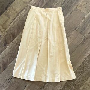 Breckenridge Cream A-Line Skirt 100% Silk Size 6